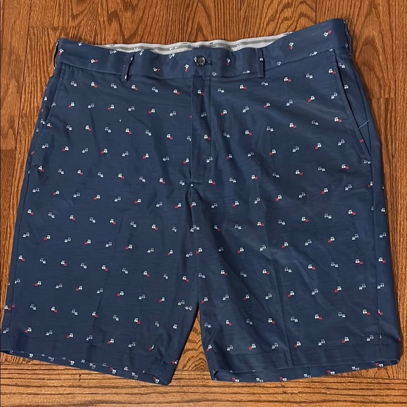 Walter Hagen Men's 11 navy Golf Carts Shorts flat front pockets waist 40 - Picture 2 of 15